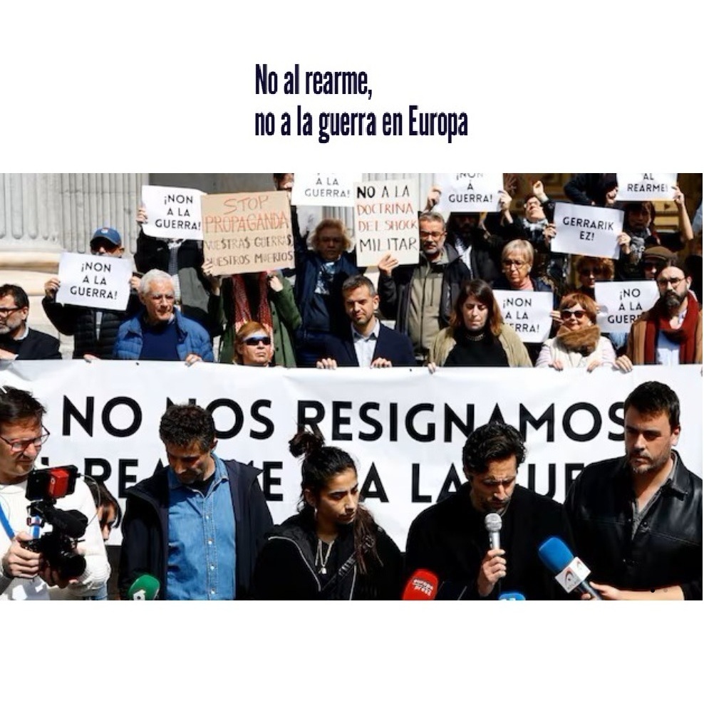 NO al rearme, NO a la guerra