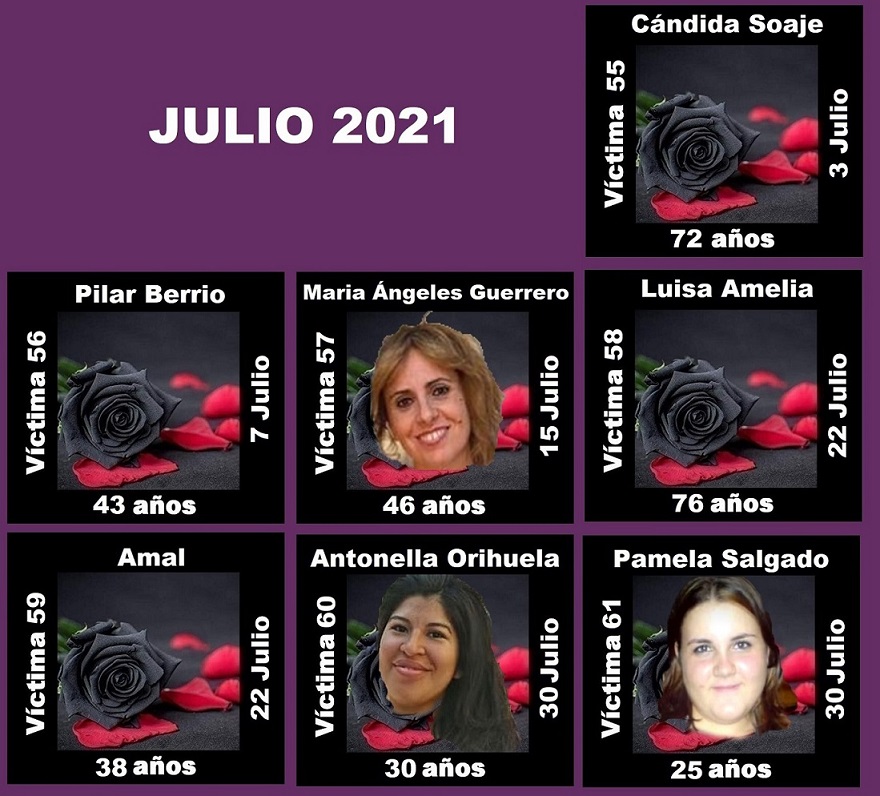 Julio 2021 (7 asesinatos machistas)