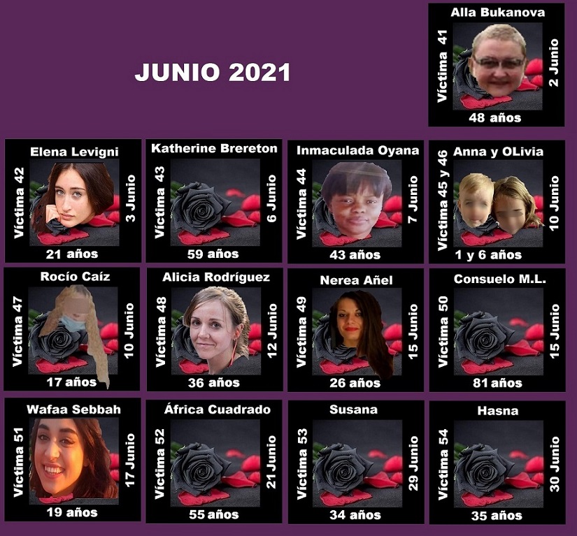 JUNIO 2021 (14 ASESINATOS MACHISTAS)