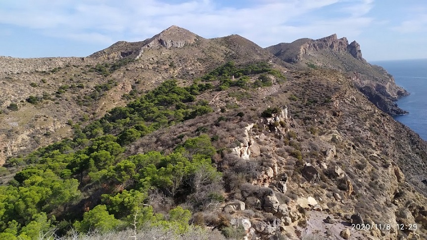 Ruta por La Sierra de La Fausilla de Punta de Aguilones a Punta Negra, sin llegar al Cabo de Agua