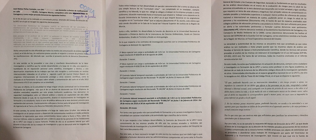 TRIANIVERSARIO DE LOS COMUNICADOS DE PRENSA DE LA UPCT EN LOS QUE ME TACHA DE ESTUDIANTE Y DESACREDITA MIS TRABAJOS DE INVESTIGACIÓN.