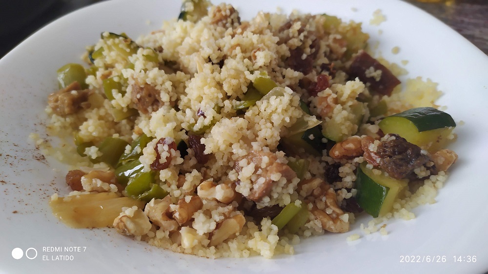 Cuscús con seitán y verduras