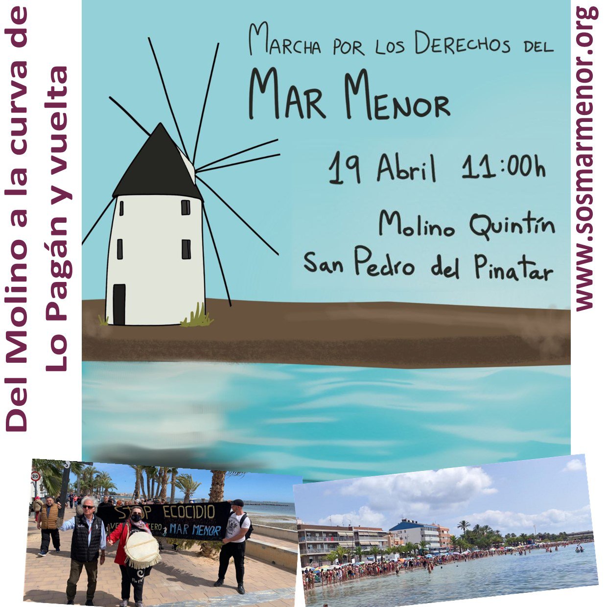 El próximo sábado, se realizará una Marcha en Defensa de los Derechos del Mar Menor y su Cuenca