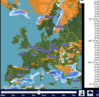 Radares de lluvia a tiempo real