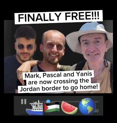 Todos los voluntarios de Madleen salen de prisión y regresan a casa tras la detención ilegal por parte de Israel