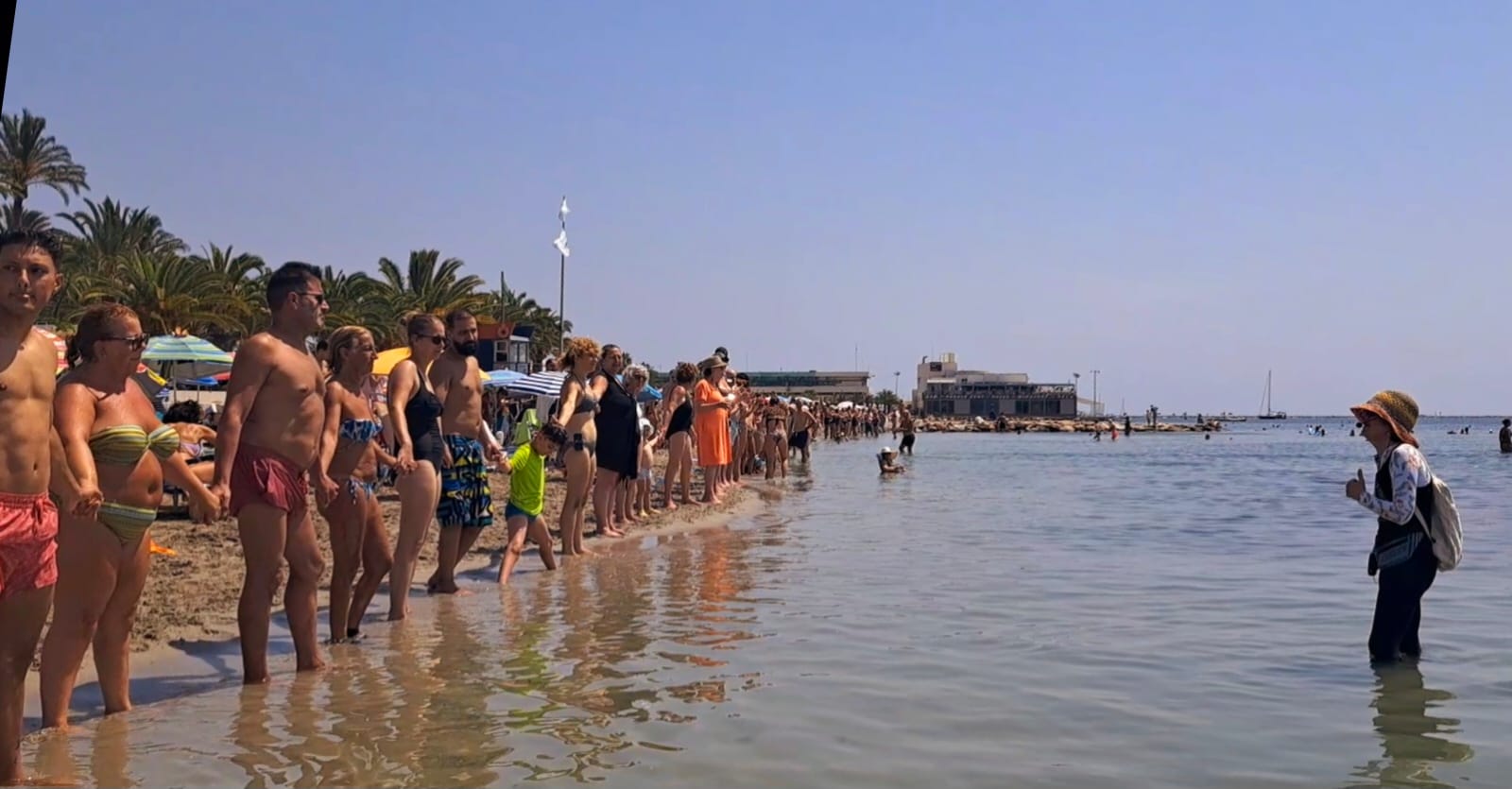 Abrazo al Agua 2025, La Curva de Lo Pagán, Mar Menor