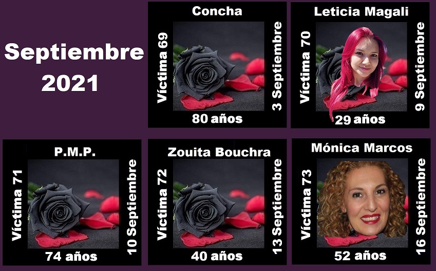 Septiembre 2021 (5 asesinatos machistas)