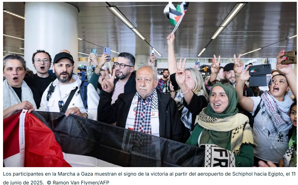 La Marcha Mundial a Gaza, hace un llamamiento para el paso pacífico y la liberación de más de 200 detenidos en Egipto