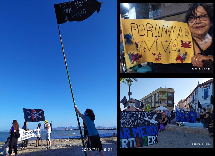 Banderas Negras por el Mar Menor y la Cuenca minera de El Llano a Cartagena, también La Aljorra