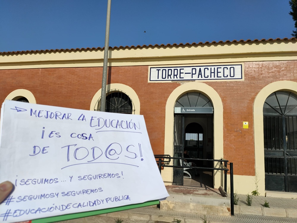 Paseo con mensaje de El Rosell a Torre-Pacheco y vuelta a Cartagena apoyando la huelga de hambre de las contratas de Navantia