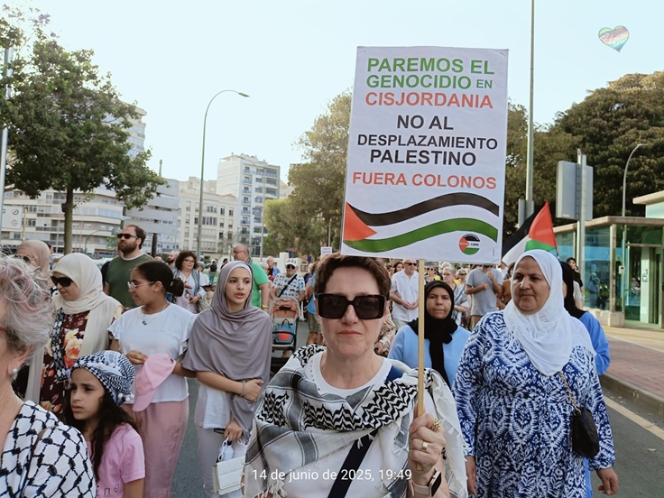 Manifestación 14J en Cartagena, apoyo al pueblo palestino contra el genocidio