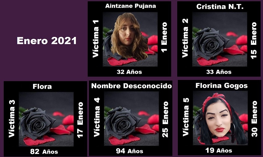 ENERO 2021 (5 ASESINATOS MACHISTAS)