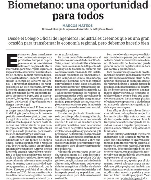 Desde la coordinadora responden al Sr. Mateos, defendiendo un modelo de biogás, basado en instalaciones de pequeña escala o autoconsumo
