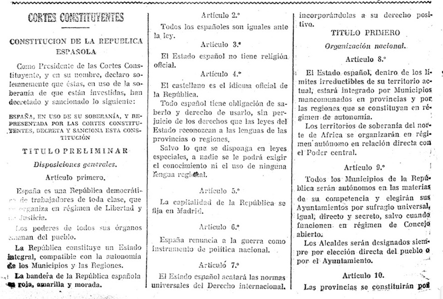 Constitución de la República Española