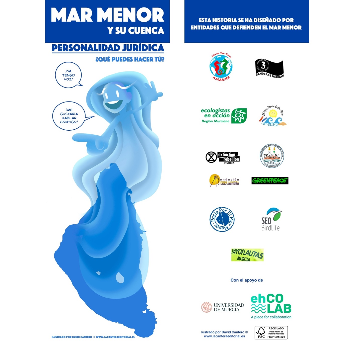 Las entidades sociales presentan un fanzine divulgativo sobre la Personalidad Jurídica de El Mar Menor