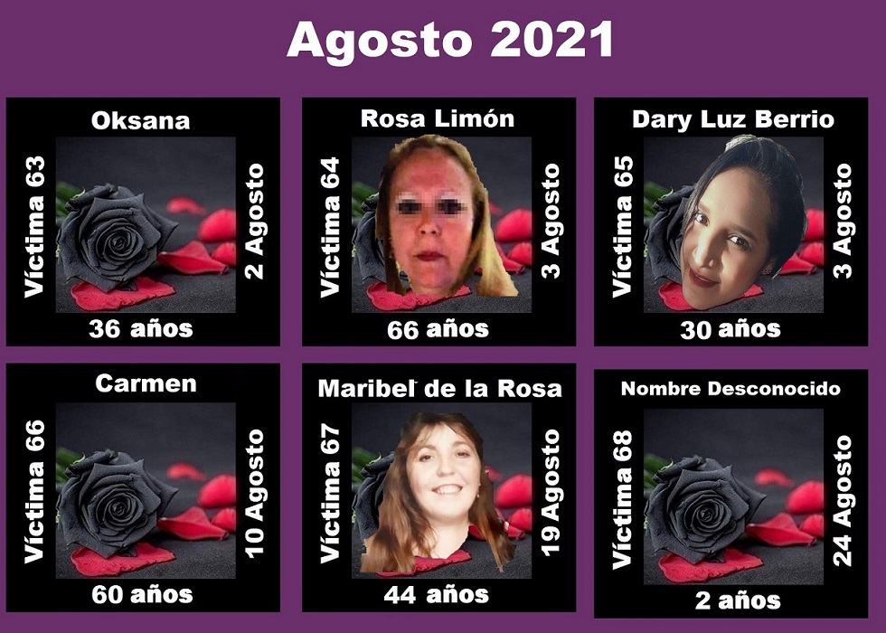 Agosto 2021 (6 asesinatos machistas)