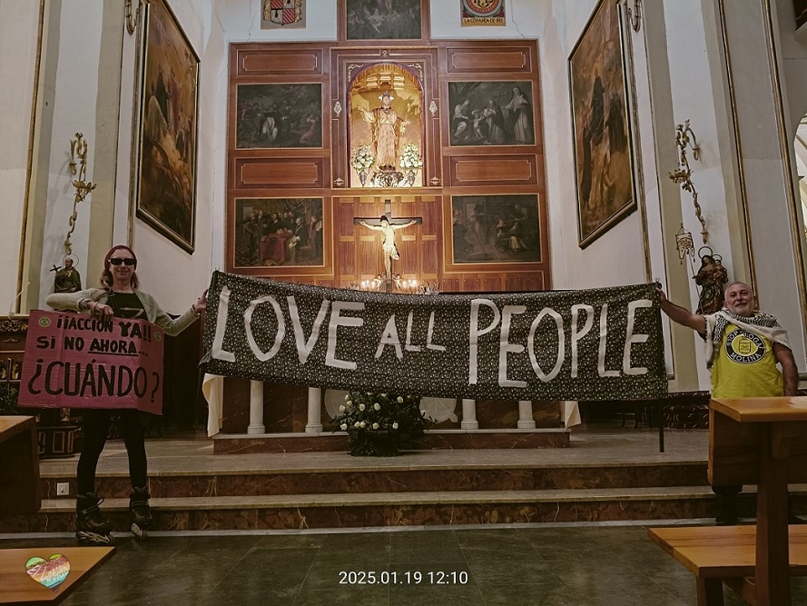 Hoy en la concentración de La Marea por la justicia climática, el antifascismo y la liberación palestina, se une la Iglesia de Santo Domingo