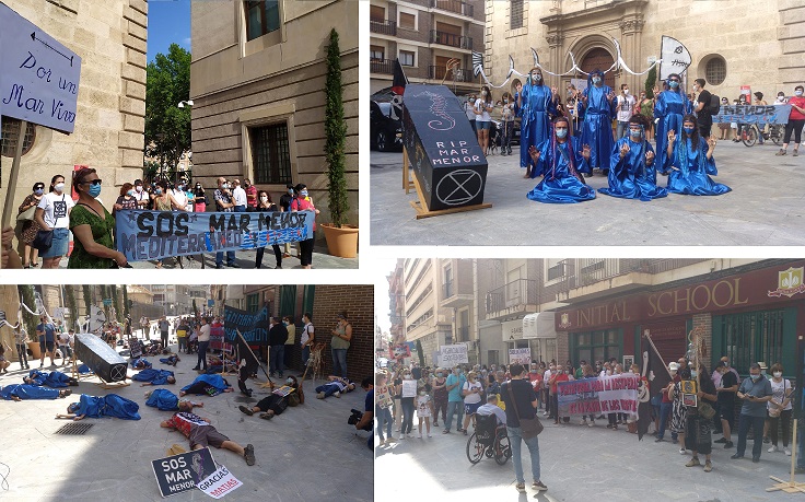 No hay Día de La Región de Murcia, sin El Mar Menor, hoy multitud de voces gritando a las puertas del Palacio de San Esteban