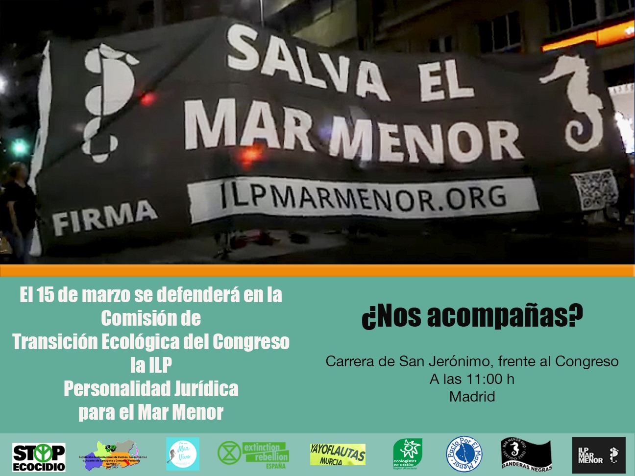 El día 15 de marzo, Teresa Vicente defenderá la ILP del Mar Menor ante la comisión de Transición Ecológica del Congreso