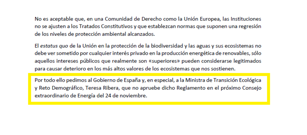 Envían email para que no aprueben mañana, el Reglamento Europeo de Energías Renovables y en El Algar realizan asamblea abierta al pueblo