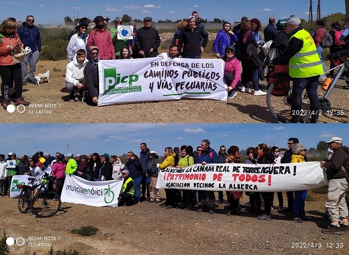 Marcha reivindicativa para exigir vías pecuarias y caminos públicos libres de abusos y usurpaciones y que estén abiertos y puestos en valor