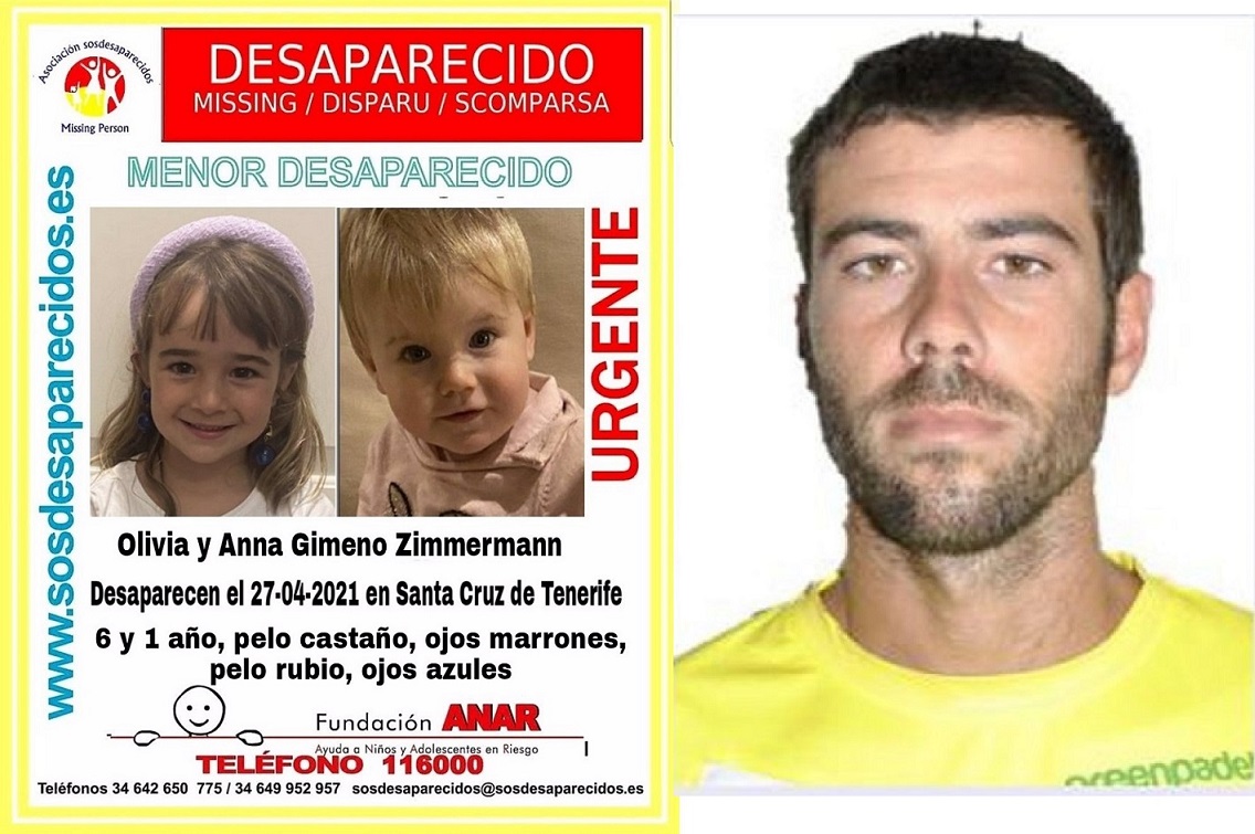 SI VES A LAS NIÑAS DE TENERIFE SECUESTRADAS POR SU PADRE, CONTACTA CON LAS AUTORIDADES