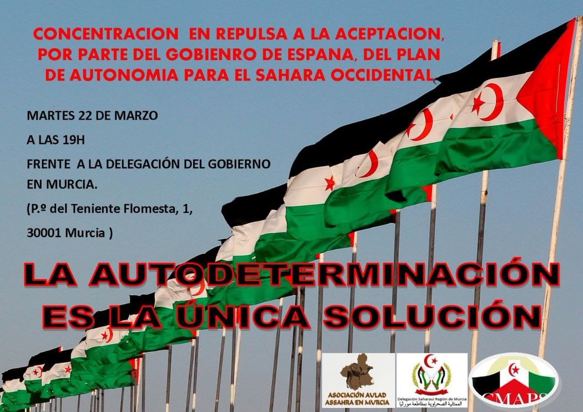 Concentración en repulsa a la aceptación por parte del Gobierno de España, del plan de autonomía para el Sáhara Occidental