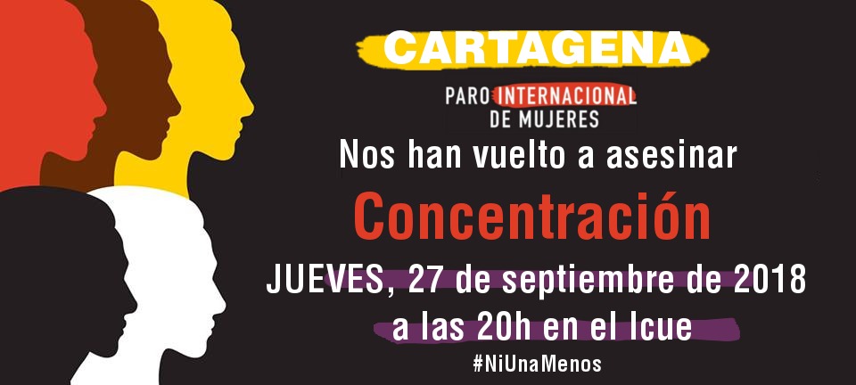 Mujer asesinada-Concentración en Icue Cartagena 