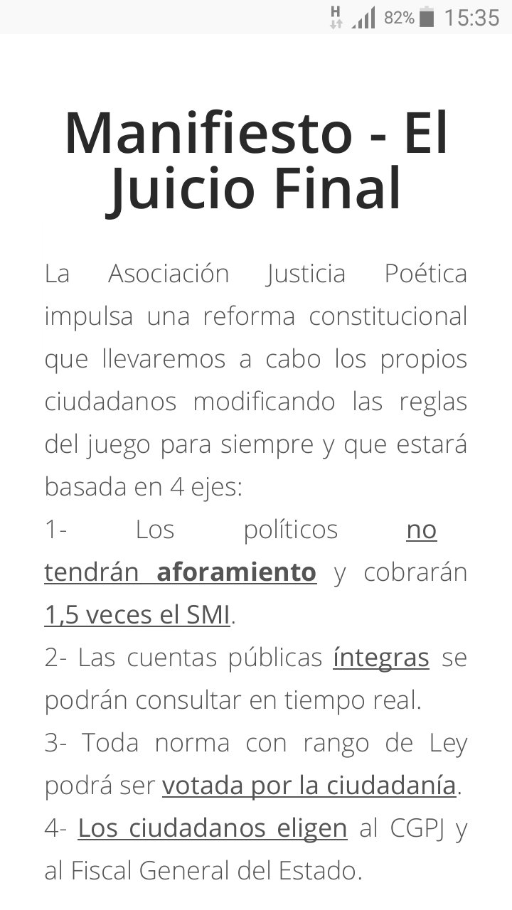 Manifiesto - El Juicio Final